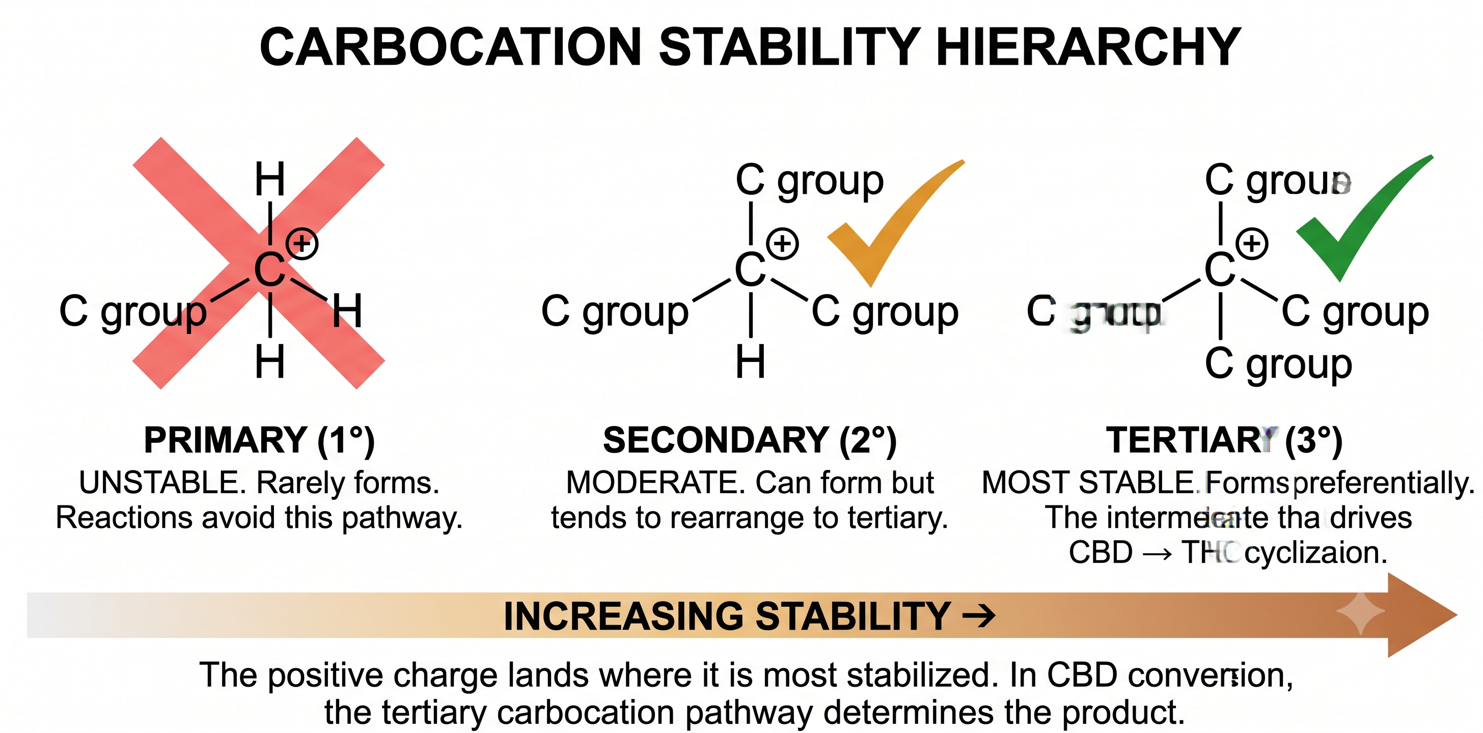 Carbocation Stability Hierarchy